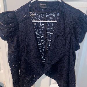 Bebe black Lace Overlay blazer size M